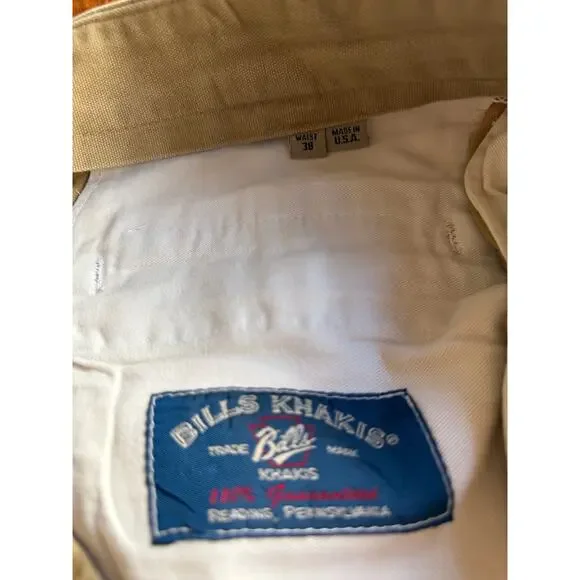 Bills Khakis Vintage M1 Relaxed Fit Pleated Chinos - 38x33 - Picture 2 of 4